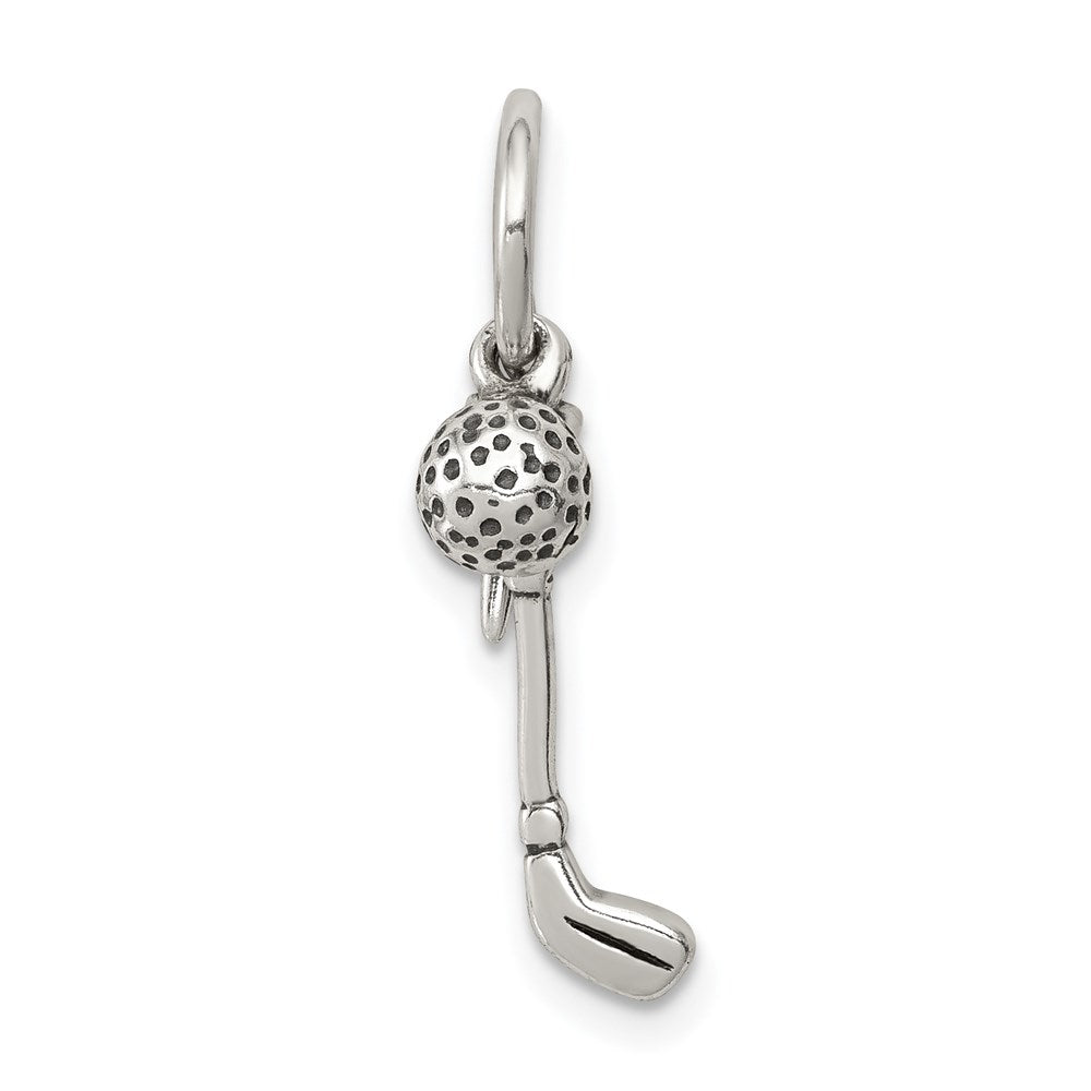 Sterlingsilber Antikisiert Golfer Charm