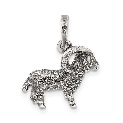 Sterlingsilber Antikisiert Aries Tierkreis Anhänger