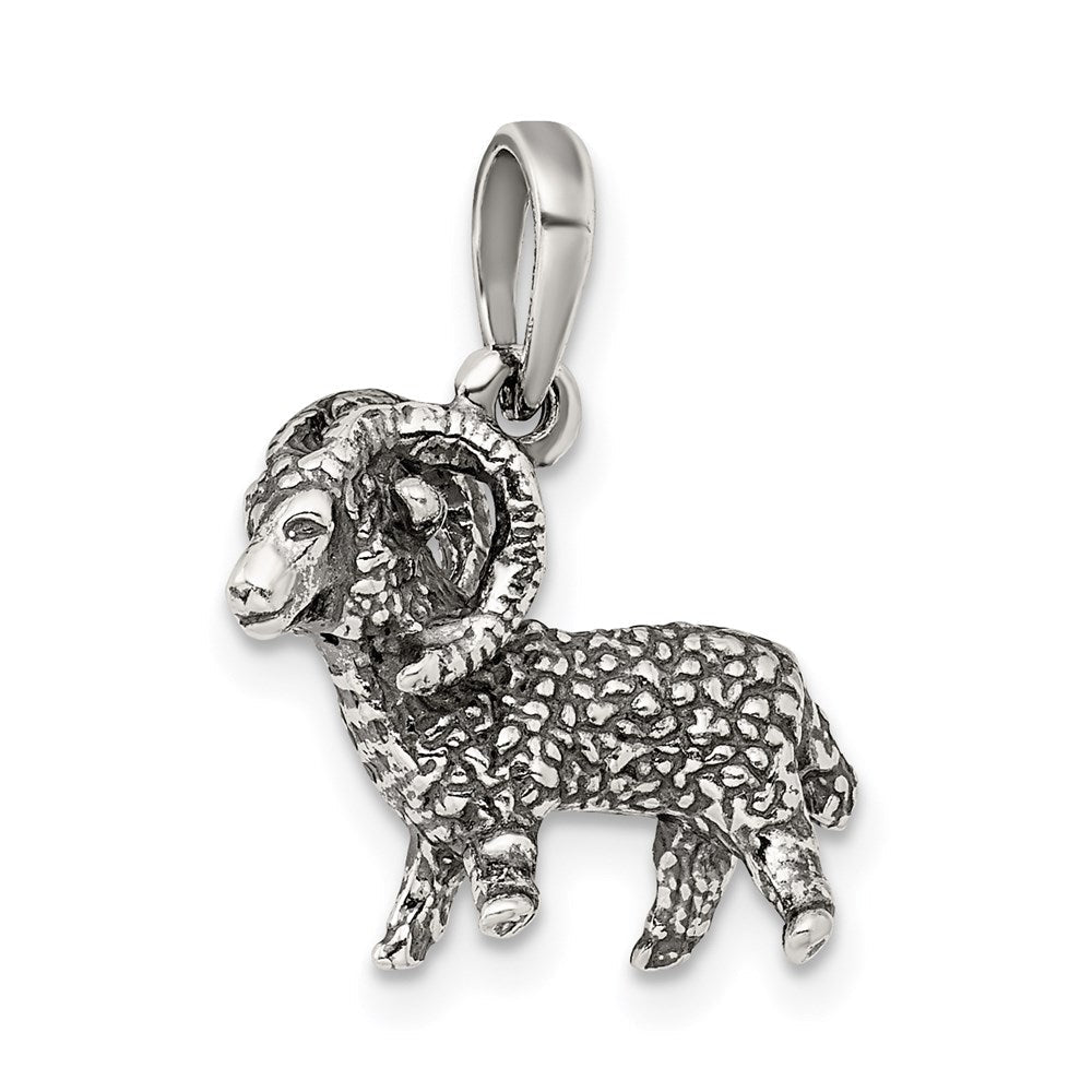 Sterlingsilber Antikisiert Aries Tierkreis Anhänger