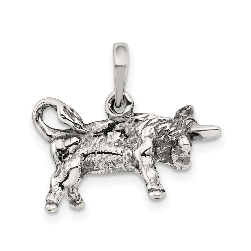 Sterlingsilber Antikisiert Taurus Tierkreis Anhänger