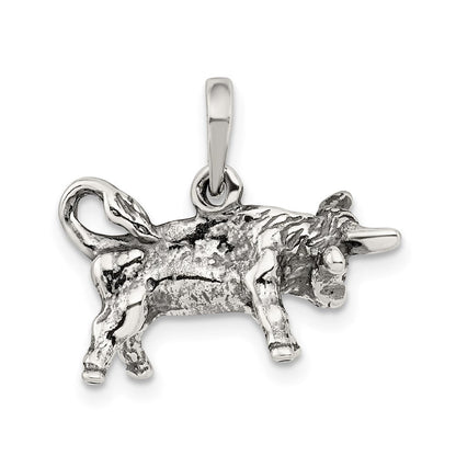 Sterlingsilber Antikisiert Taurus Tierkreis Anhänger