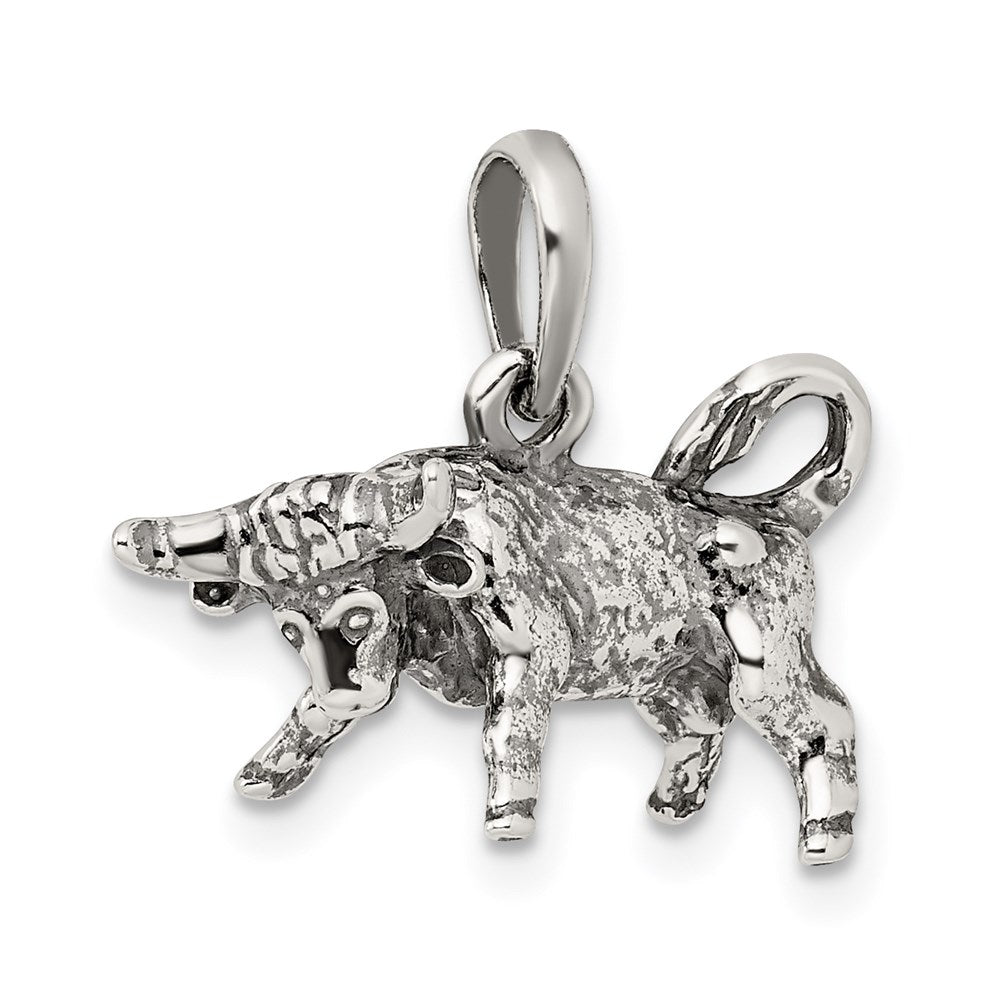 Sterlingsilber Antikisiert Taurus Tierkreis Anhänger