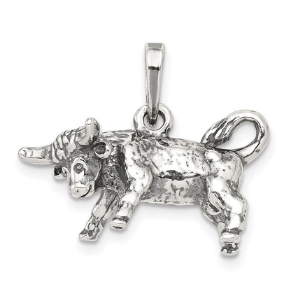 Sterlingsilber Antikisiert Taurus Tierkreis Anhänger