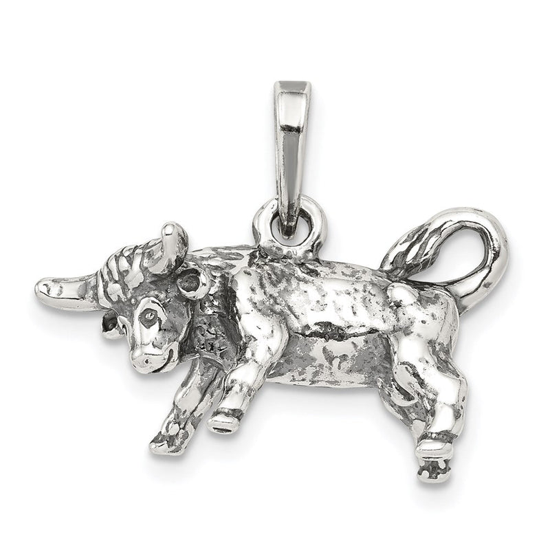 Sterlingsilber Antikisiert Taurus Tierkreis Anhänger