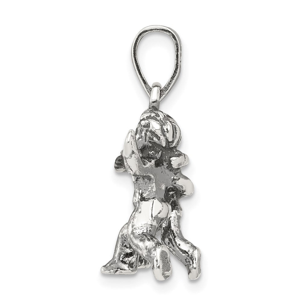 Sterlingsilber Antikisiert Gemini Tierkreis Anhänger