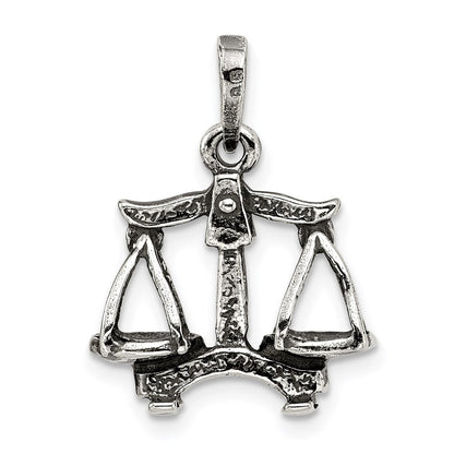 Sterlingsilber Antikisiert Libra Tierkreis Anhänger