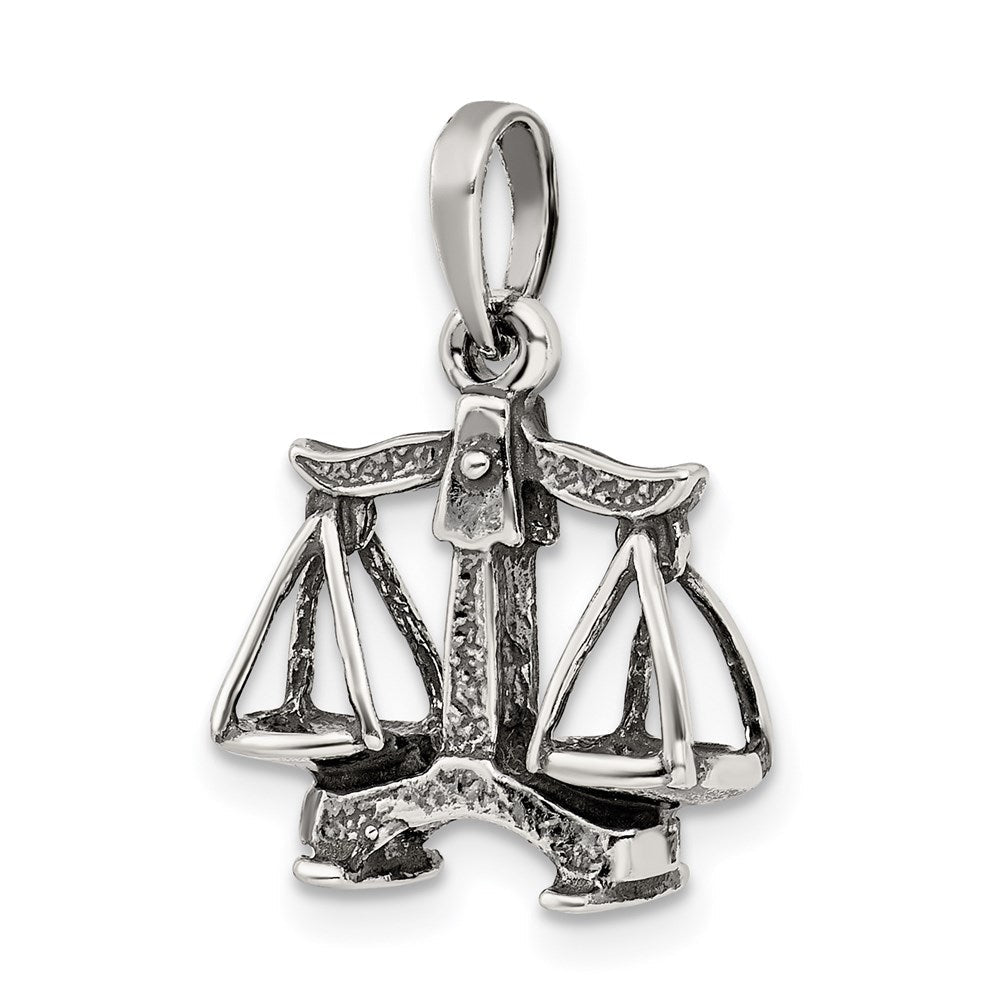 Sterlingsilber Antikisiert Libra Tierkreis Anhänger