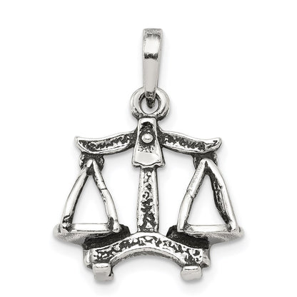 Sterlingsilber Antikisiert Libra Tierkreis Anhänger