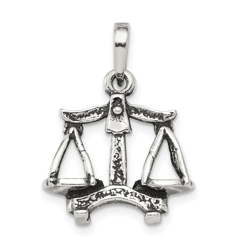 Sterlingsilber Antikisiert Libra Tierkreis Anhänger