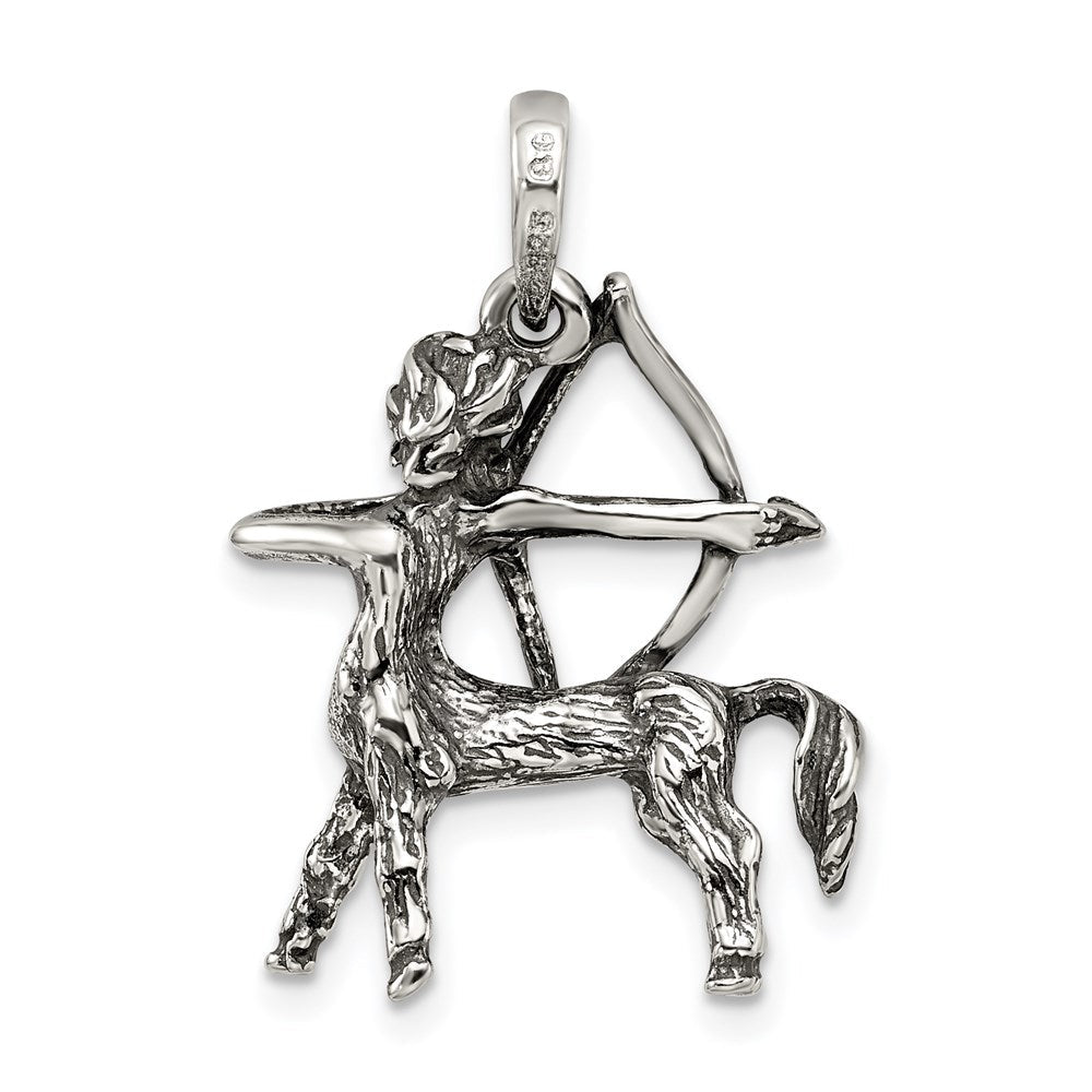 Sterlingsilber Antikisiert Sagittarius Tierkreis Anhänger