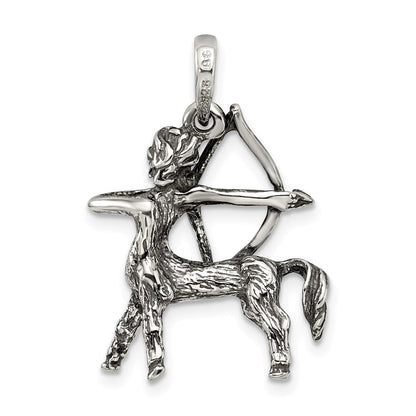 Sterlingsilber Antikisiert Sagittarius Tierkreis Anhänger