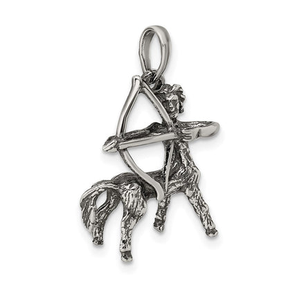 Sterlingsilber Antikisiert Sagittarius Tierkreis Anhänger