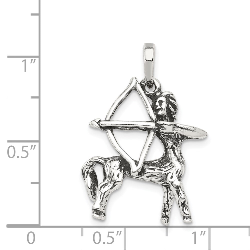 Sterlingsilber Antikisiert Sagittarius Tierkreis Anhänger