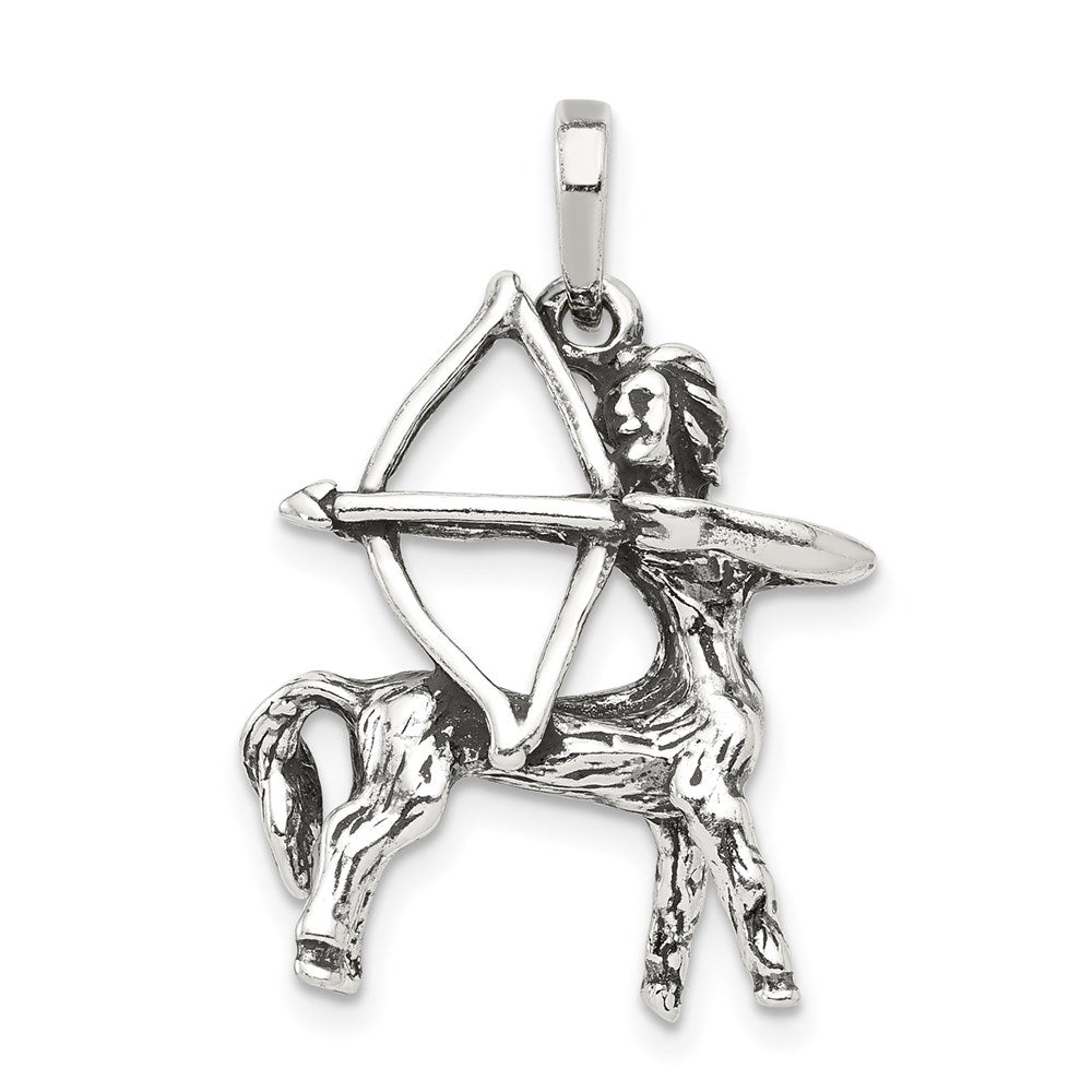 Sterlingsilber Antikisiert Sagittarius Tierkreis Anhänger