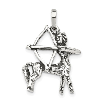 Sterlingsilber Antikisiert Sagittarius Tierkreis Anhänger