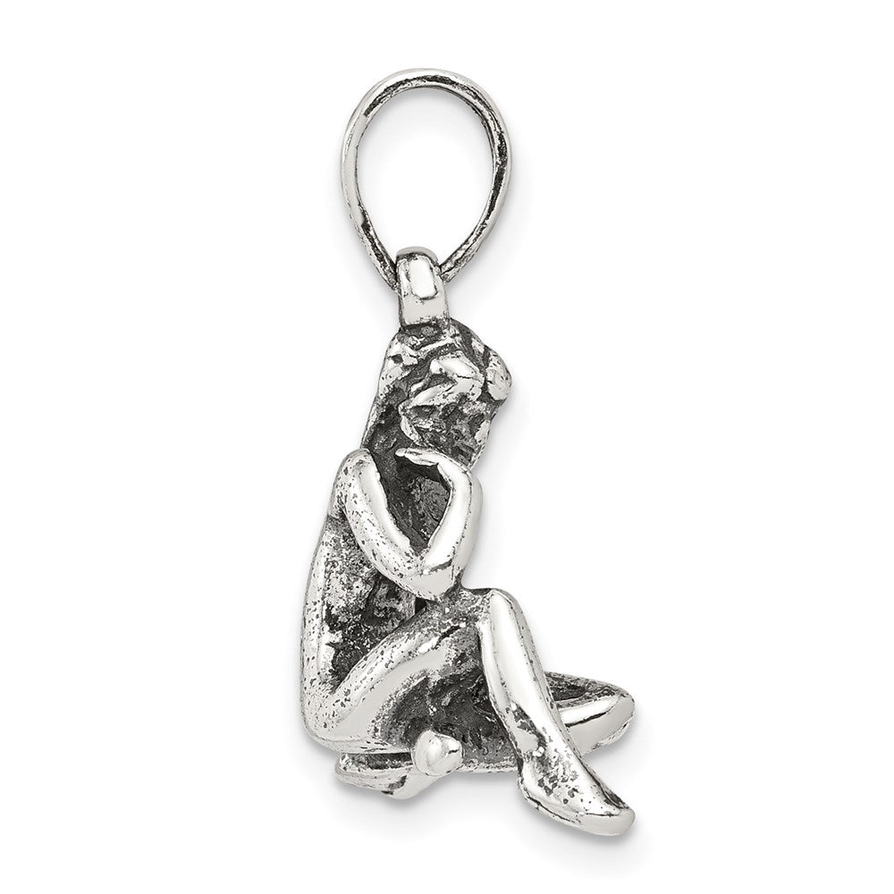 Sterlingsilber Antikisiert Virgo Tierkreis Anhänger