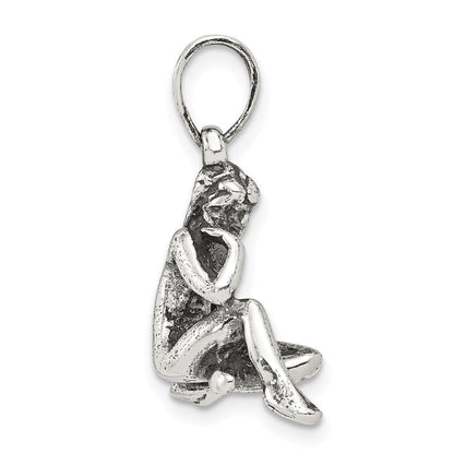 Sterlingsilber Antikisiert Virgo Tierkreis Anhänger