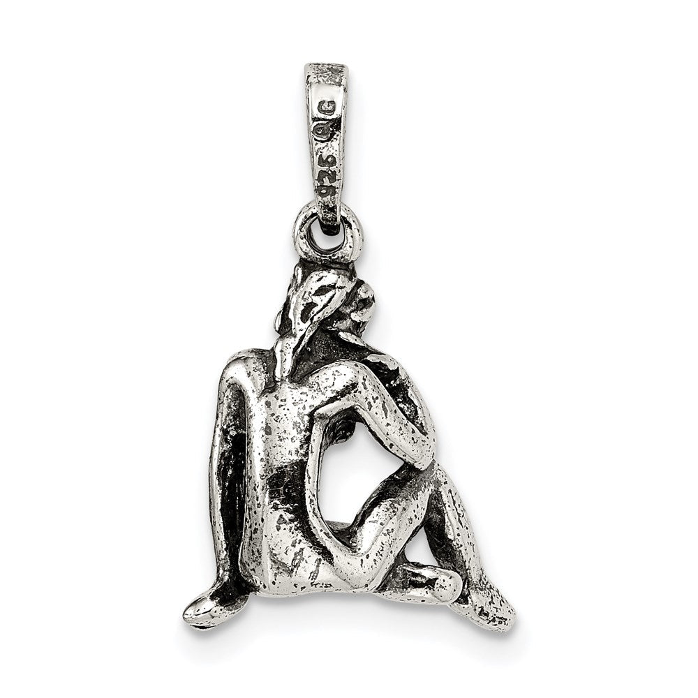 Sterlingsilber Antikisiert Virgo Tierkreis Anhänger