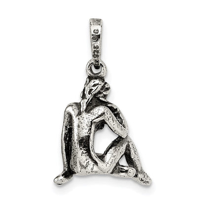 Sterlingsilber Antikisiert Virgo Tierkreis Anhänger