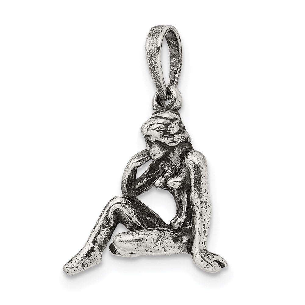 Sterlingsilber Antikisiert Virgo Tierkreis Anhänger