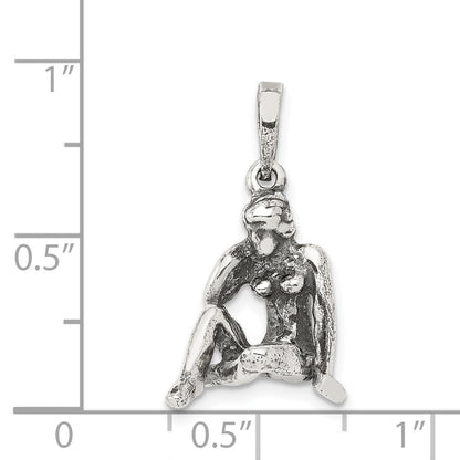Sterlingsilber Antikisiert Virgo Tierkreis Anhänger
