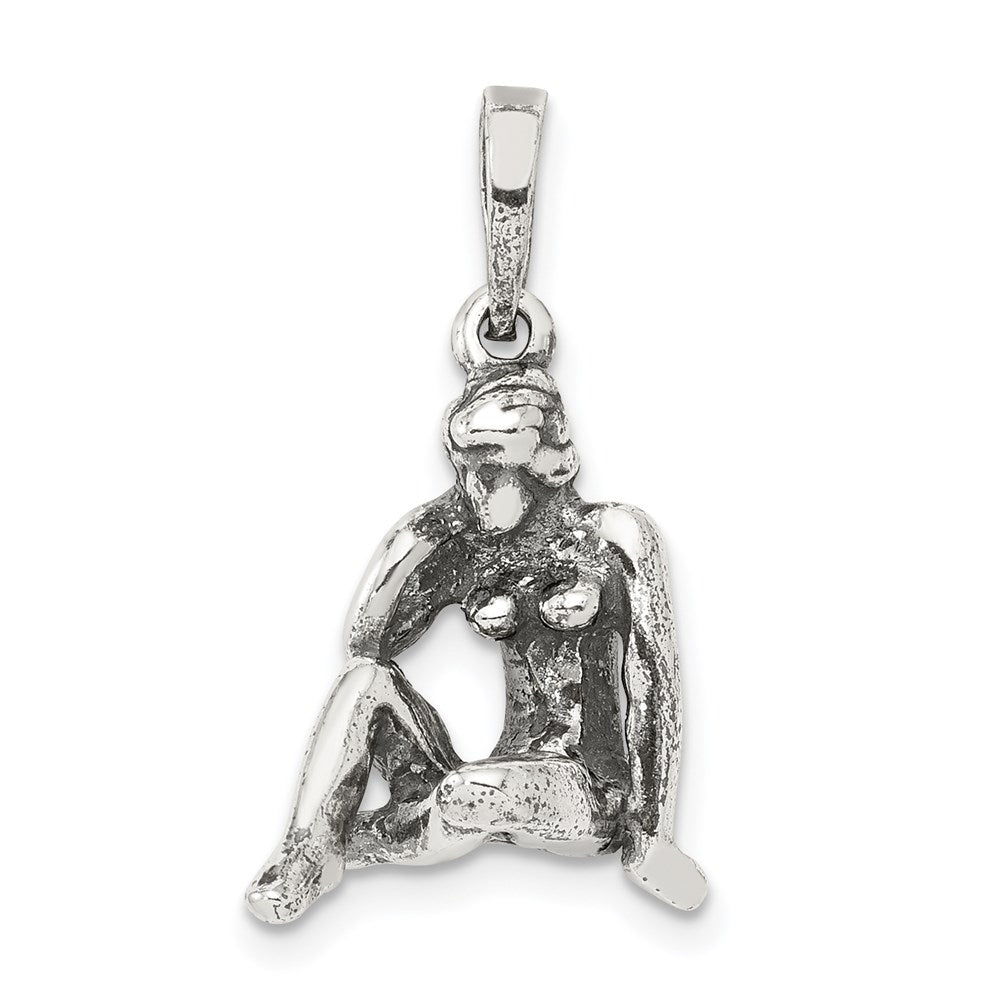 Sterlingsilber Antikisiert Virgo Tierkreis Anhänger