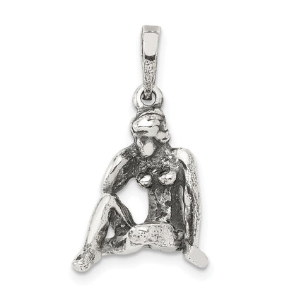 Sterlingsilber Antikisiert Virgo Tierkreis Anhänger