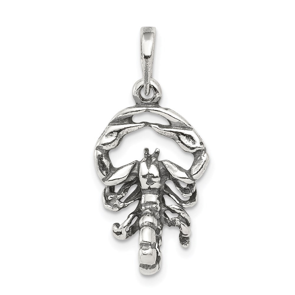 Sterlingsilber Antikisiert Scorpio Tierkreis Anhänger