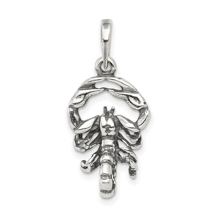 Sterlingsilber Antikisiert Scorpio Tierkreis Anhänger