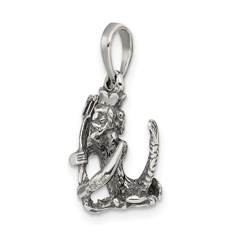 Sterlingsilber Antikisiert Aquarius Tierkreis Anhänger