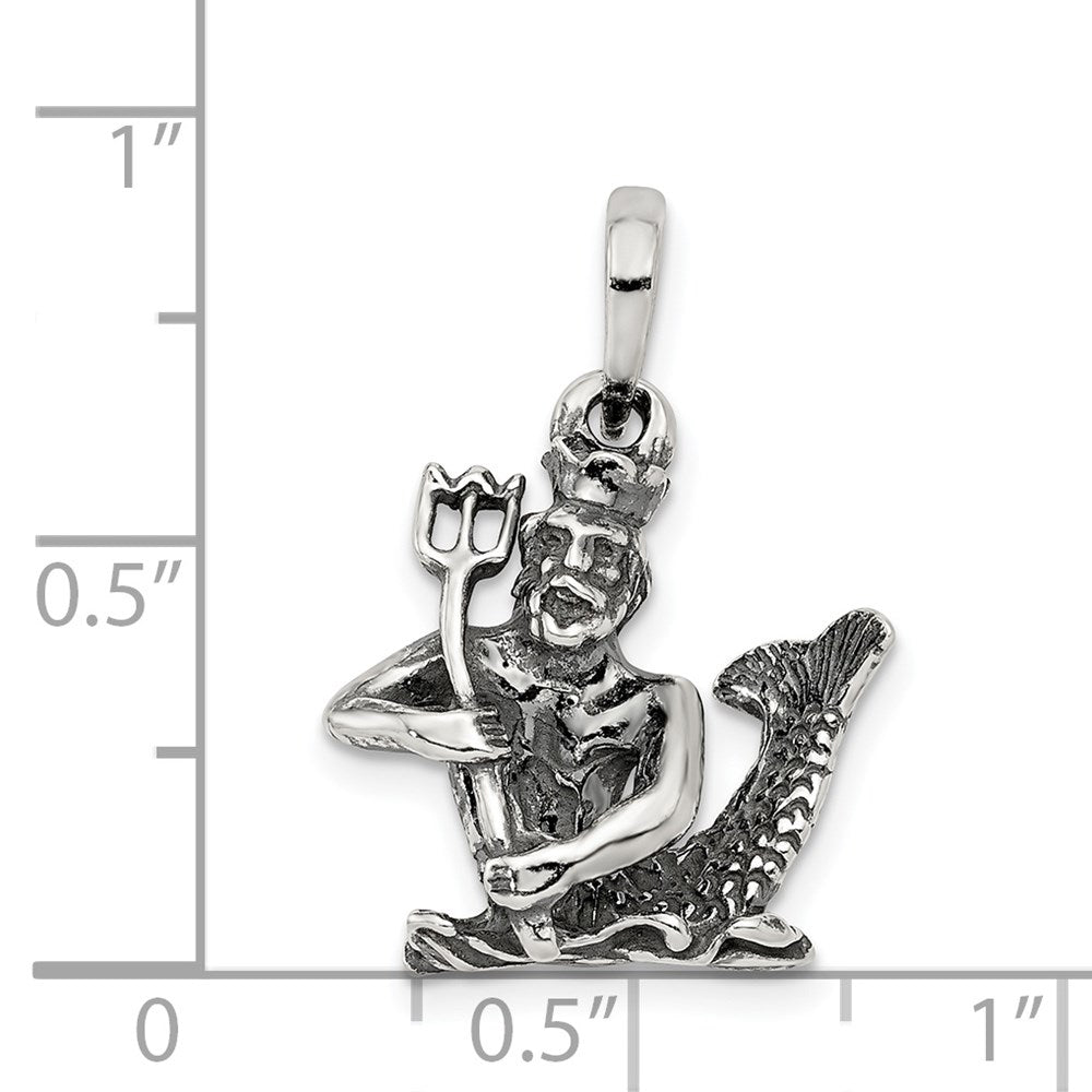 Sterlingsilber Antikisiert Aquarius Tierkreis Anhänger