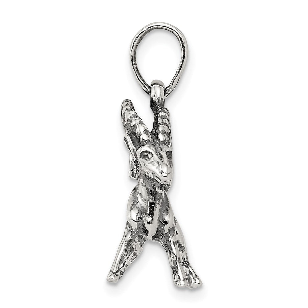 Sterlingsilber Antikisiert Capricorn Tierkreis Anhänger
