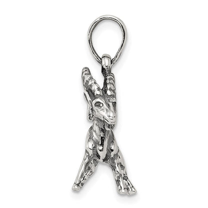 Sterlingsilber Antikisiert Capricorn Tierkreis Anhänger