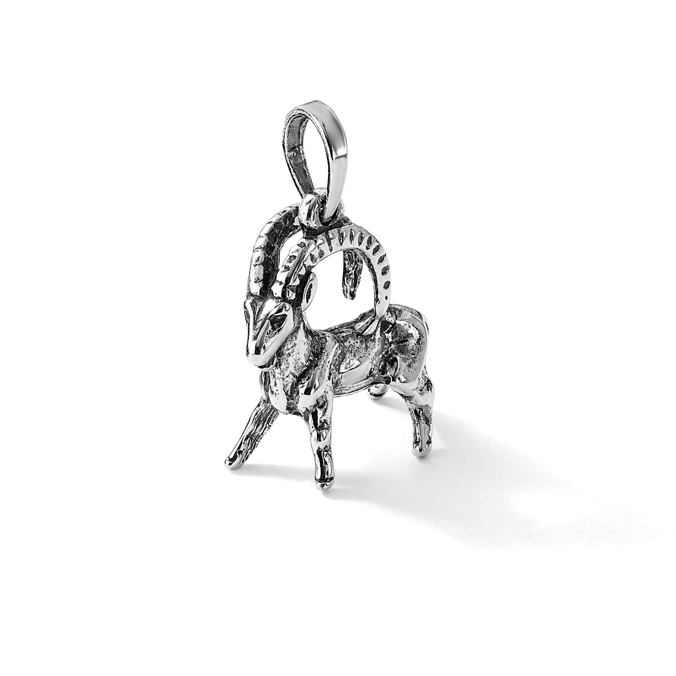 Sterlingsilber Antikisiert Capricorn Tierkreis Anhänger