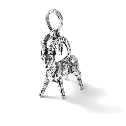 Sterlingsilber Antikisiert Capricorn Tierkreis Anhänger