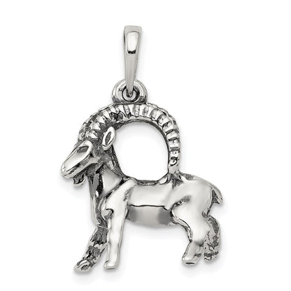 Sterlingsilber Antikisiert Capricorn Tierkreis Anhänger