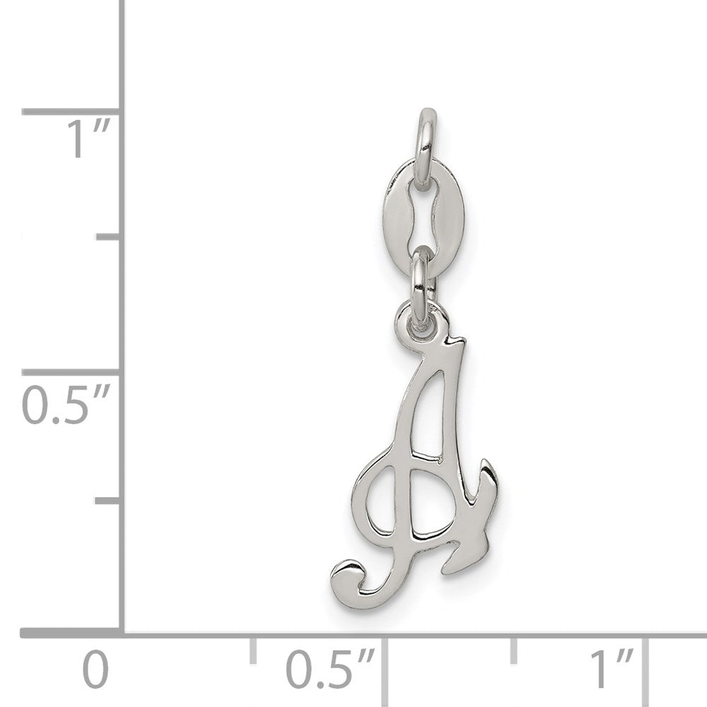 Sterlingsilber Buchstabe A Initiale Charm