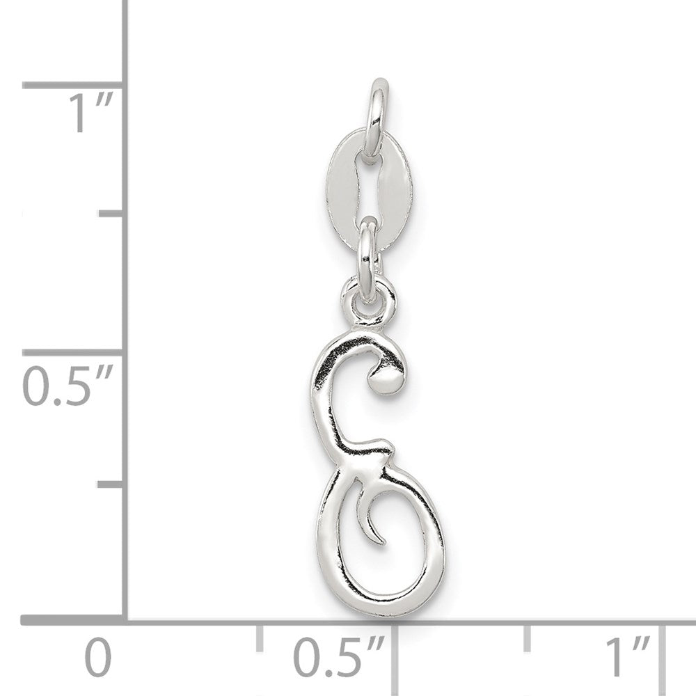 Sterlingsilber Buchstabe E Initiale Charm