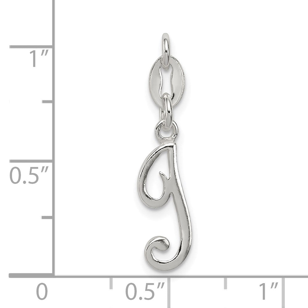 Sterlingsilber Buchstabe I Initiale Charm
