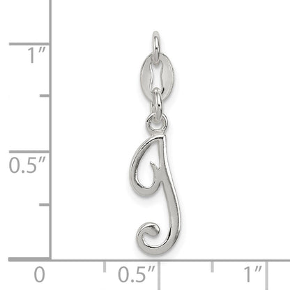 Sterlingsilber Buchstabe I Initiale Charm