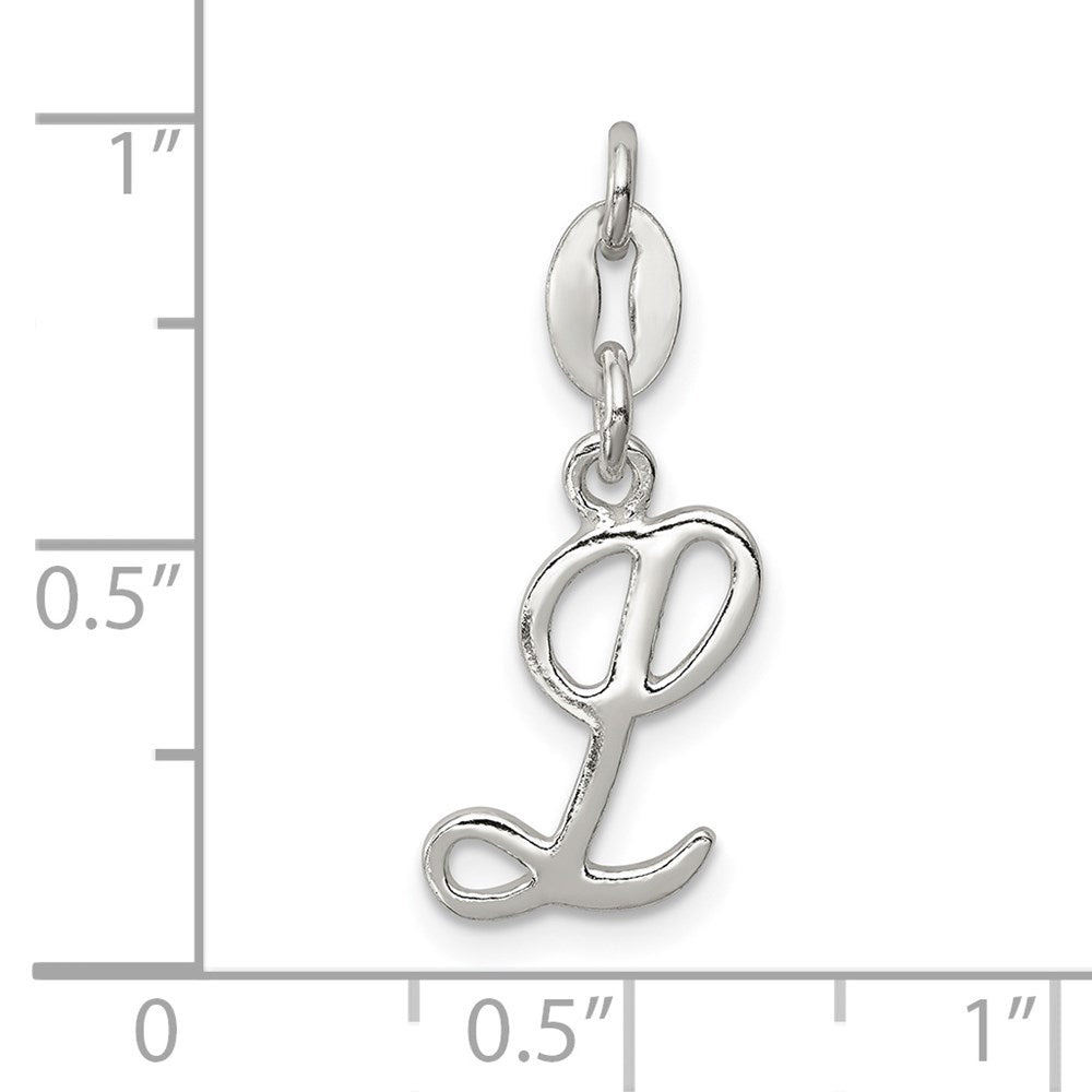 Sterlingsilber Buchstabe L Initiale Charm