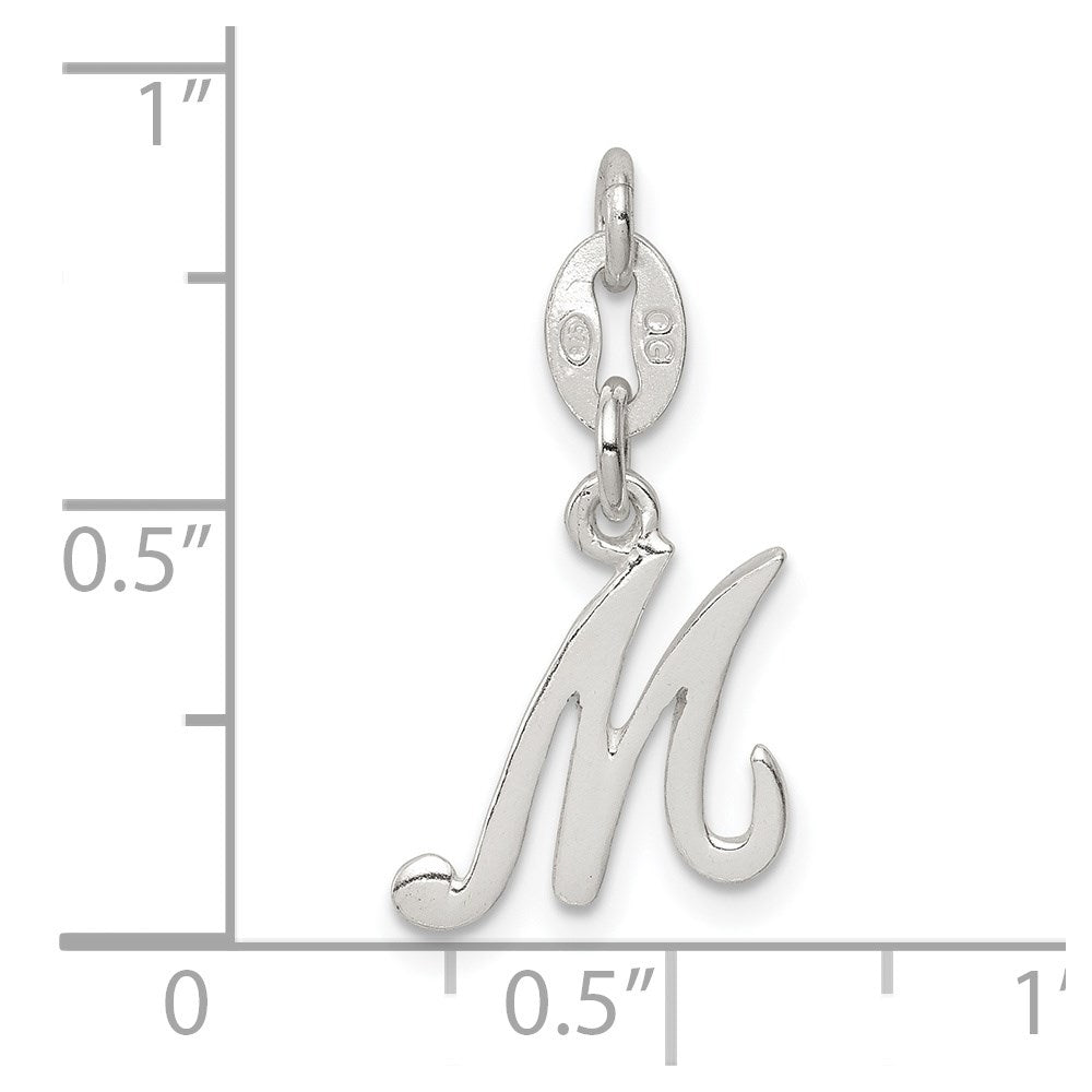 Sterlingsilber Buchstabe M Initiale Charm