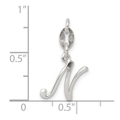Sterlingsilber Buchstabe N Initiale Charm