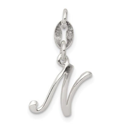 Sterlingsilber Buchstabe N Initiale Charm
