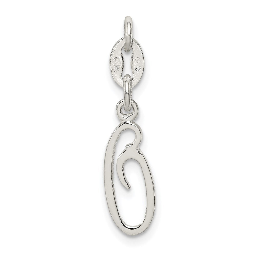 Sterlingsilber Buchstabe O Initiale Charm