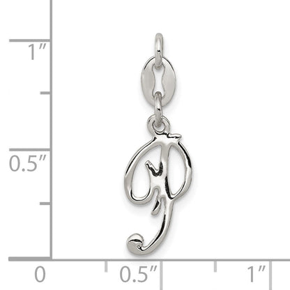 Sterlingsilber Buchstabe P Initiale Charm