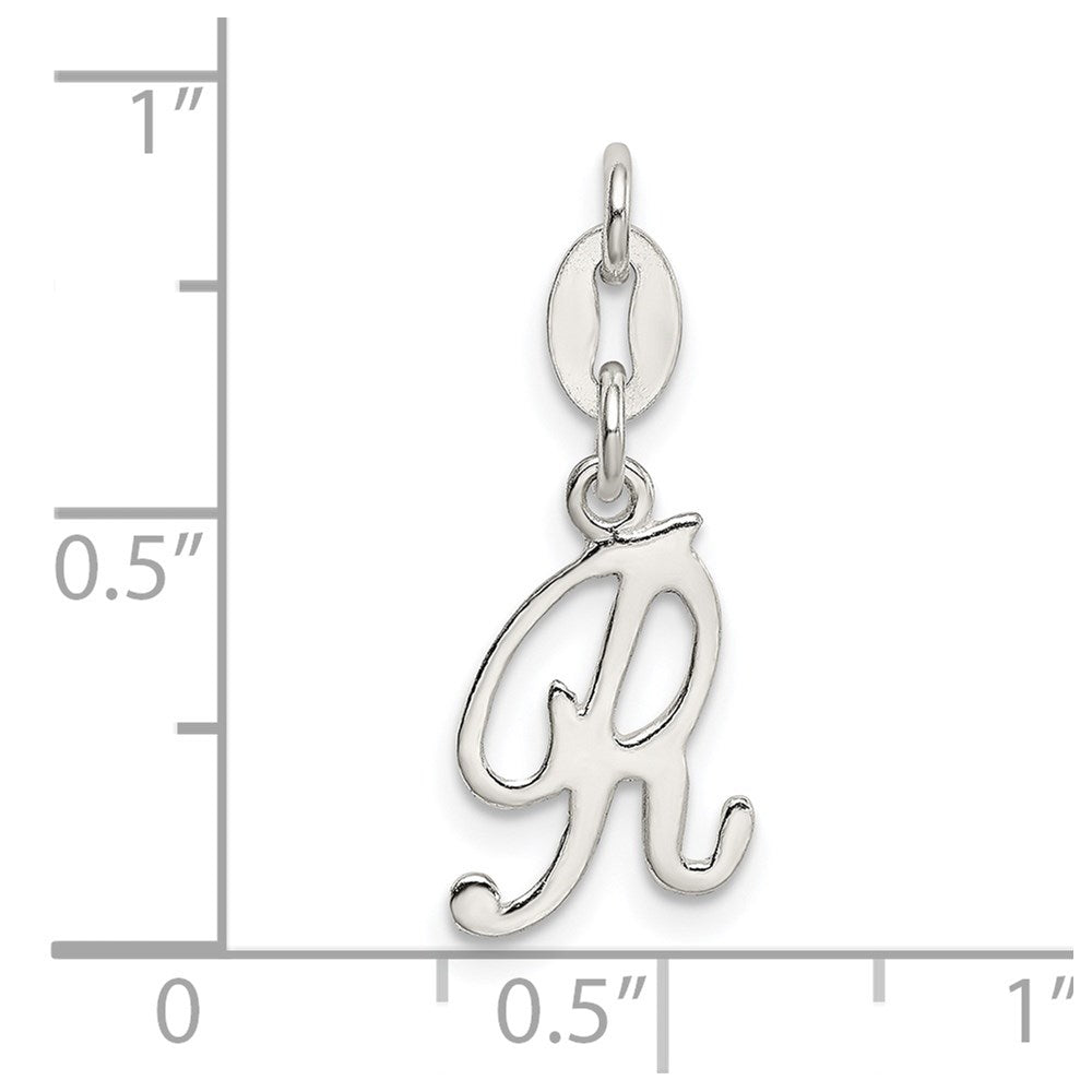 Sterlingsilber Buchstabe R Initiale Charm