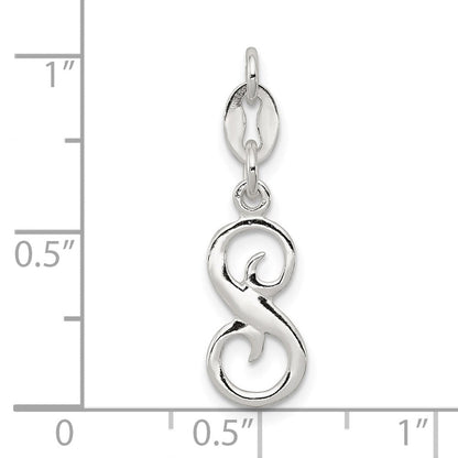 Sterlingsilber Buchstabe S Initiale Charm