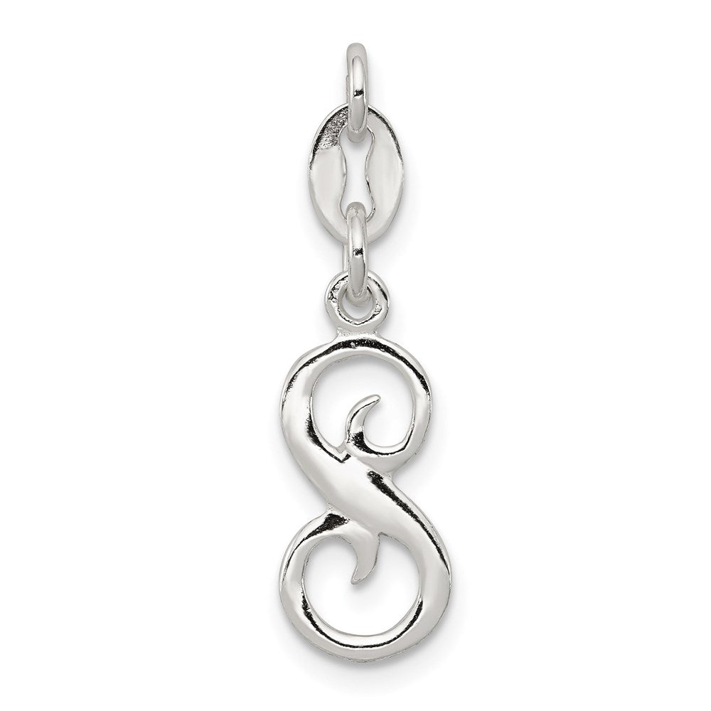 Sterlingsilber Buchstabe S Initiale Charm