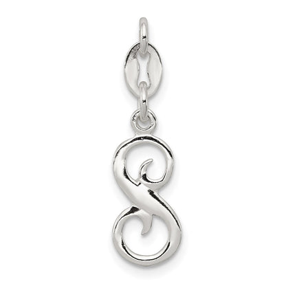 Sterlingsilber Buchstabe S Initiale Charm